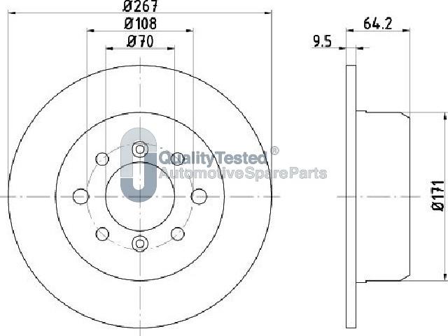 Japanparts DP0235JM - Kočioni disk www.molydon.hr