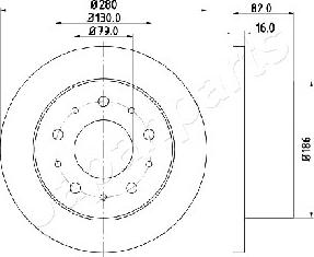 Japanparts DP-0611 - Kočioni disk www.molydon.hr