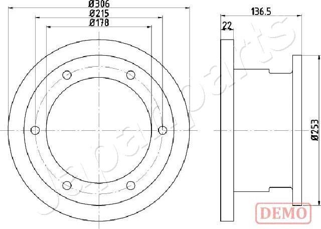 Japanparts DP-0224C - Kočioni disk www.molydon.hr