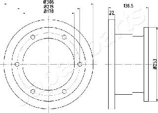 Japanparts DP-0224 - Kočioni disk www.molydon.hr