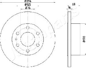 Japanparts DP-0225 - Kočioni disk www.molydon.hr