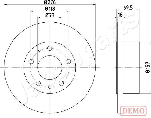 Japanparts DP-0223C - Kočioni disk www.molydon.hr