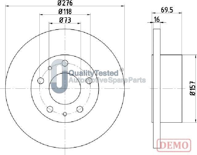 Japanparts DP0223JM - Kočioni disk www.molydon.hr