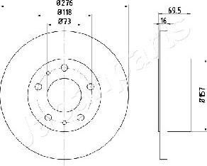 Japanparts DP-0223 - Kočioni disk www.molydon.hr