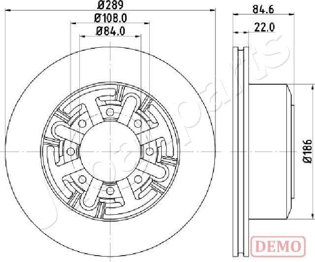 Japanparts DP-0222C - Kočioni disk www.molydon.hr