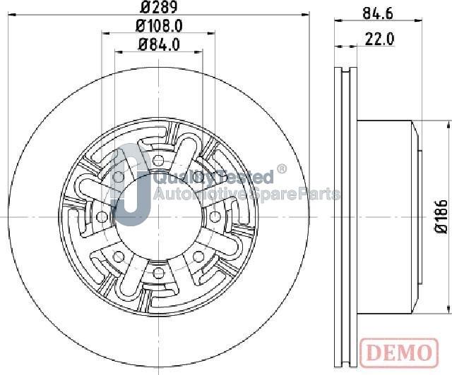 Japanparts DP0222JM - Kočioni disk www.molydon.hr