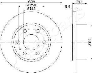 Japanparts DP-0227 - Kočioni disk www.molydon.hr