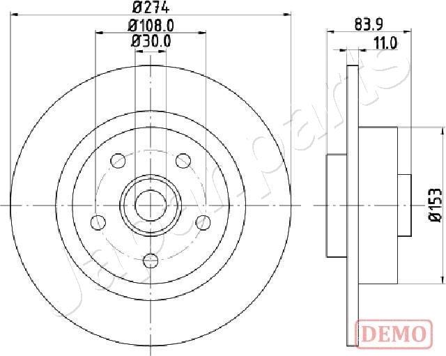 Japanparts DP-0704C - Kočioni disk www.molydon.hr