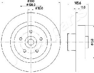 Japanparts DP-0700 - Kočioni disk www.molydon.hr