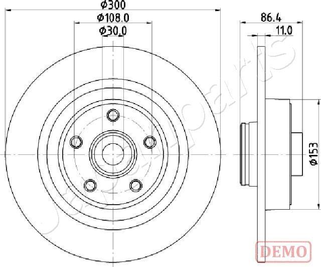 Japanparts DP-0702C - Kočioni disk www.molydon.hr