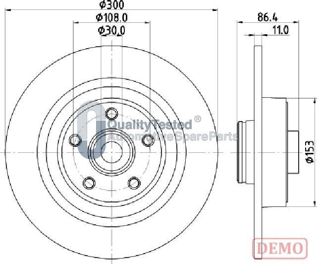 Japanparts DP0702JM - Kočioni disk www.molydon.hr