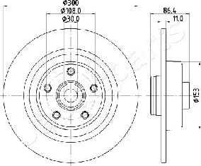 Japanparts DP-0702 - Kočioni disk www.molydon.hr