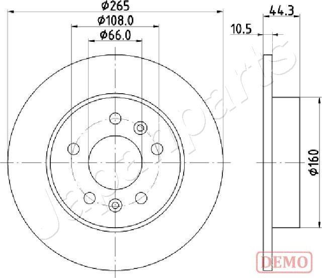 Japanparts DP-0707C - Kočioni disk www.molydon.hr