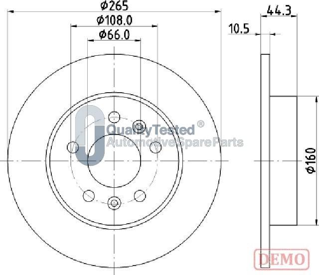 Japanparts DP0707JM - Kočioni disk www.molydon.hr