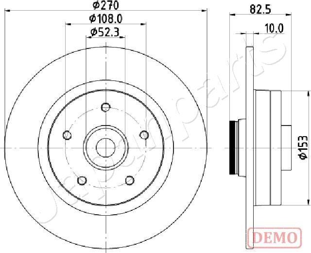 Japanparts DP-0710C - Kočioni disk www.molydon.hr