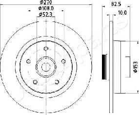 Japanparts DP-0710 - Kočioni disk www.molydon.hr