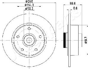 Japanparts DP-0713 - Kočioni disk www.molydon.hr