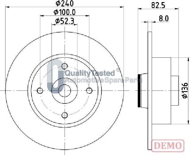 Japanparts DP0712JM - Kočioni disk www.molydon.hr