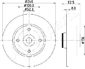 Japanparts DP-0712 - Kočioni disk www.molydon.hr