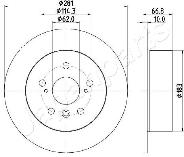 Japanparts DP-256C - Kočioni disk www.molydon.hr