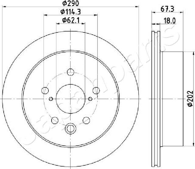 Japanparts DP-257C - Kočioni disk www.molydon.hr