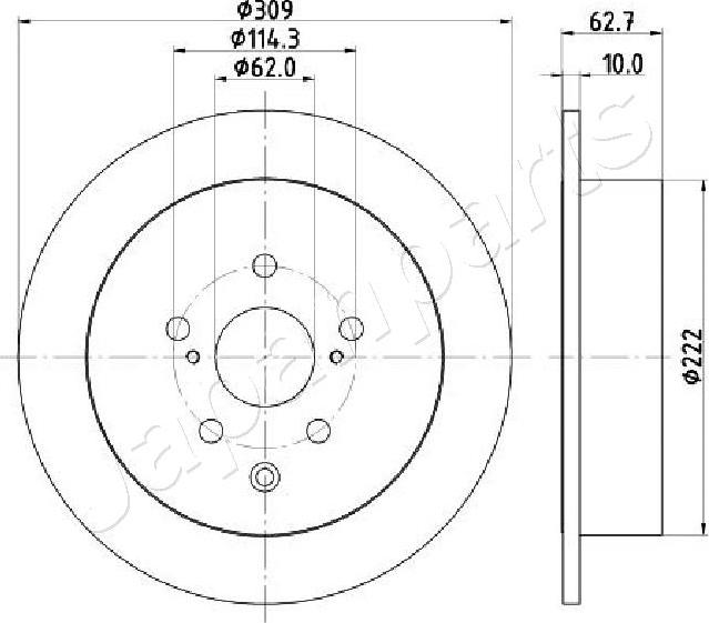 Japanparts DP-268C - Kočioni disk www.molydon.hr