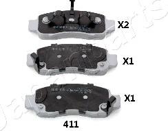 Japanparts PA-411AF - Komplet Pločica, disk-kočnica www.molydon.hr