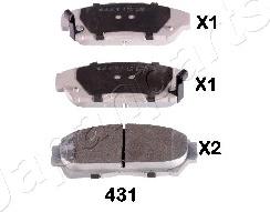 Japanparts PA-431AF - Komplet Pločica, disk-kočnica www.molydon.hr