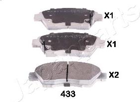 Japanparts PA-433AF - Komplet Pločica, disk-kočnica www.molydon.hr