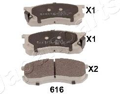 Japanparts PA-616AF - Komplet Pločica, disk-kočnica www.molydon.hr