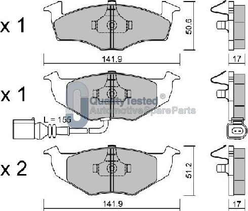 Japanparts PA0955JM - Komplet Pločica, disk-kočnica www.molydon.hr