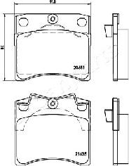 Japanparts PA-0950AF - Komplet Pločica, disk-kočnica www.molydon.hr