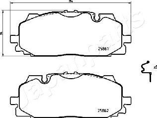 Japanparts PA-0958AF - Komplet Pločica, disk-kočnica www.molydon.hr