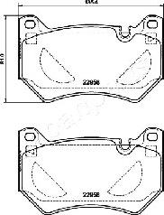 Japanparts PA-0962AF - Komplet Pločica, disk-kočnica www.molydon.hr