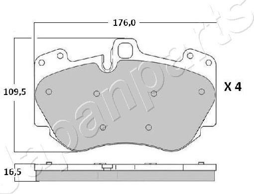 Japanparts PA-0919AF - Komplet Pločica, disk-kočnica www.molydon.hr