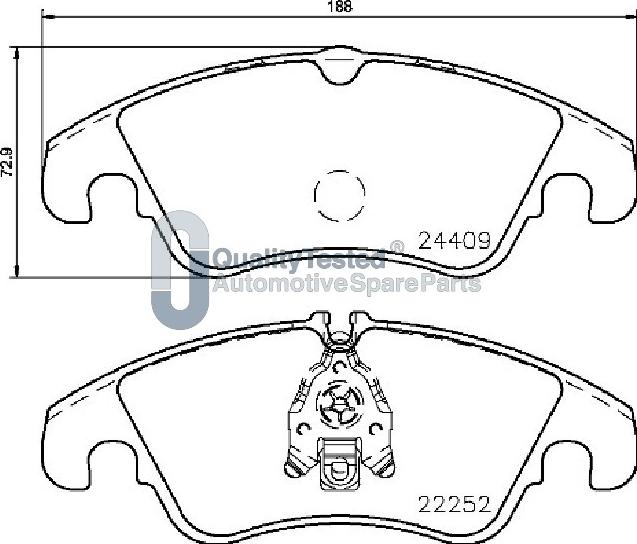 Japanparts PA0916JM - Komplet Pločica, disk-kočnica www.molydon.hr