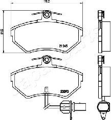 Japanparts PA-0910AF - Komplet Pločica, disk-kočnica www.molydon.hr