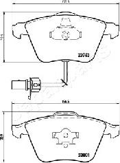 Japanparts PA-0913AF - Komplet Pločica, disk-kočnica www.molydon.hr