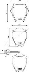 Japanparts PA-0912AF - Komplet Pločica, disk-kočnica www.molydon.hr