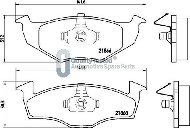 Japanparts PA0934JM - Komplet Pločica, disk-kočnica www.molydon.hr