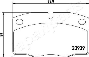 Japanparts PA-0406AF - Komplet Pločica, disk-kočnica www.molydon.hr