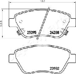 Japanparts PA-0400AF - Komplet Pločica, disk-kočnica www.molydon.hr