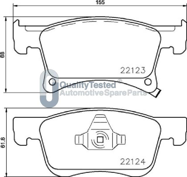 Japanparts PA0401JM - Komplet Pločica, disk-kočnica www.molydon.hr