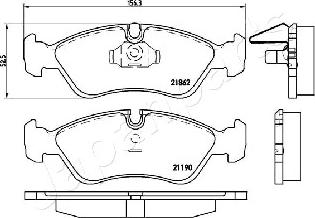 Japanparts PA-0402AF - Komplet Pločica, disk-kočnica www.molydon.hr