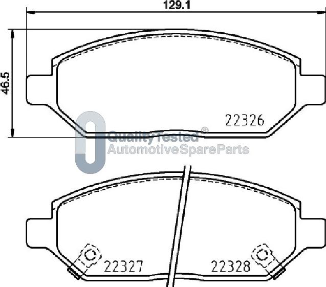 Japanparts PA0407JM - Komplet Pločica, disk-kočnica www.molydon.hr