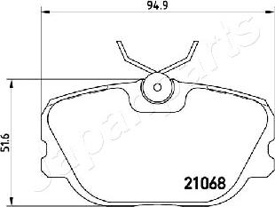 Japanparts PA-0415AF - Komplet Pločica, disk-kočnica www.molydon.hr