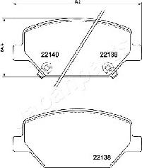 Japanparts PA-0418AF - Komplet Pločica, disk-kočnica www.molydon.hr