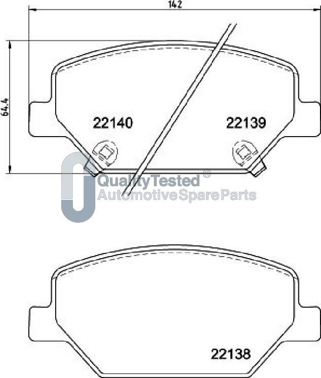 Japanparts PA0418JM - Komplet Pločica, disk-kočnica www.molydon.hr