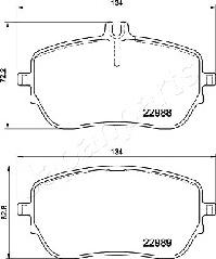 Japanparts PA-0549AF - Komplet Pločica, disk-kočnica www.molydon.hr