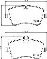 Japanparts PA-0509AF - Komplet Pločica, disk-kočnica www.molydon.hr